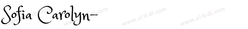 Sofia Carolyn字体转换